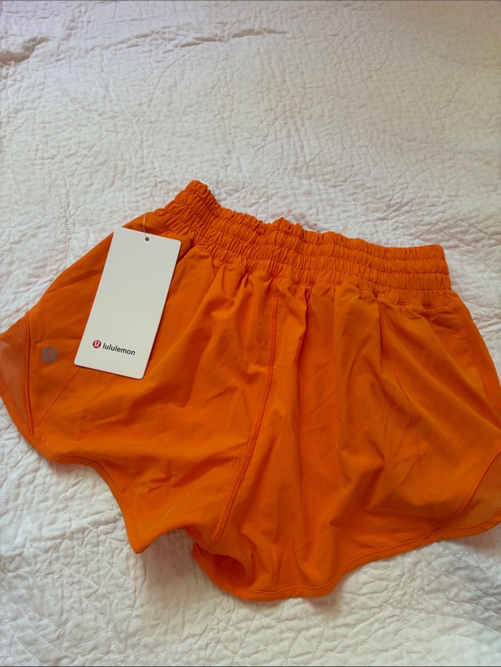 Lululemon Women's Orange Athletic Shorts - Picture 4 of 4
